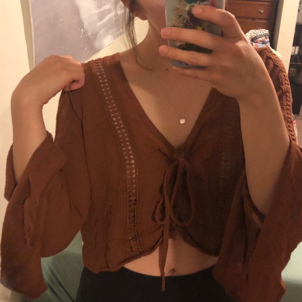 Rust Bobo Crop Top 🌻